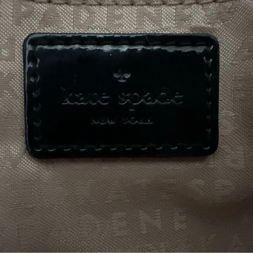 Kate Spade‎ Ladies Heart Pattern Black Patent Large Harmony Metro Tote